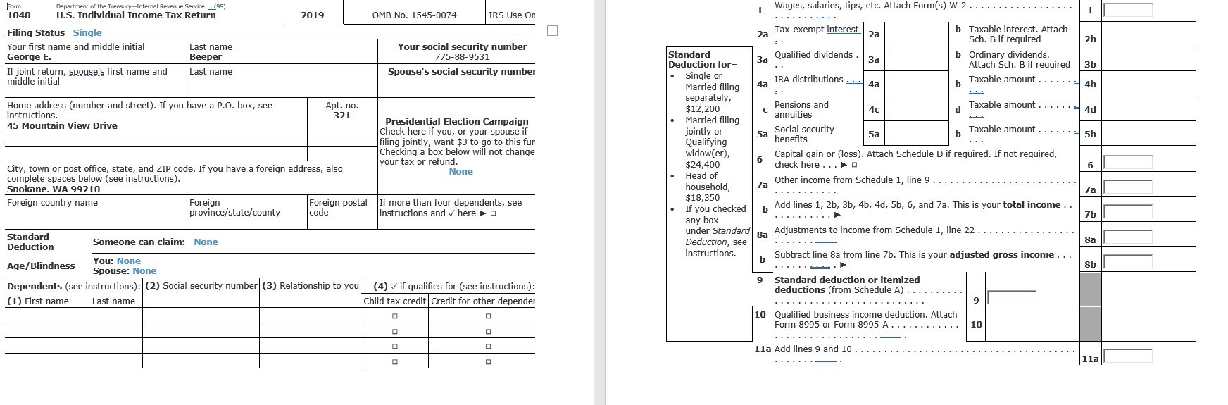 entire year. The following are the related expenses for the rental house: