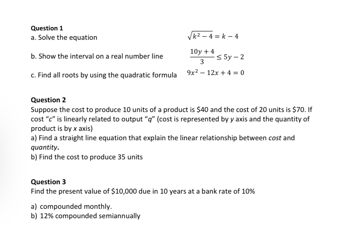 equation J k2 4 = k 4 b. Show the interval on