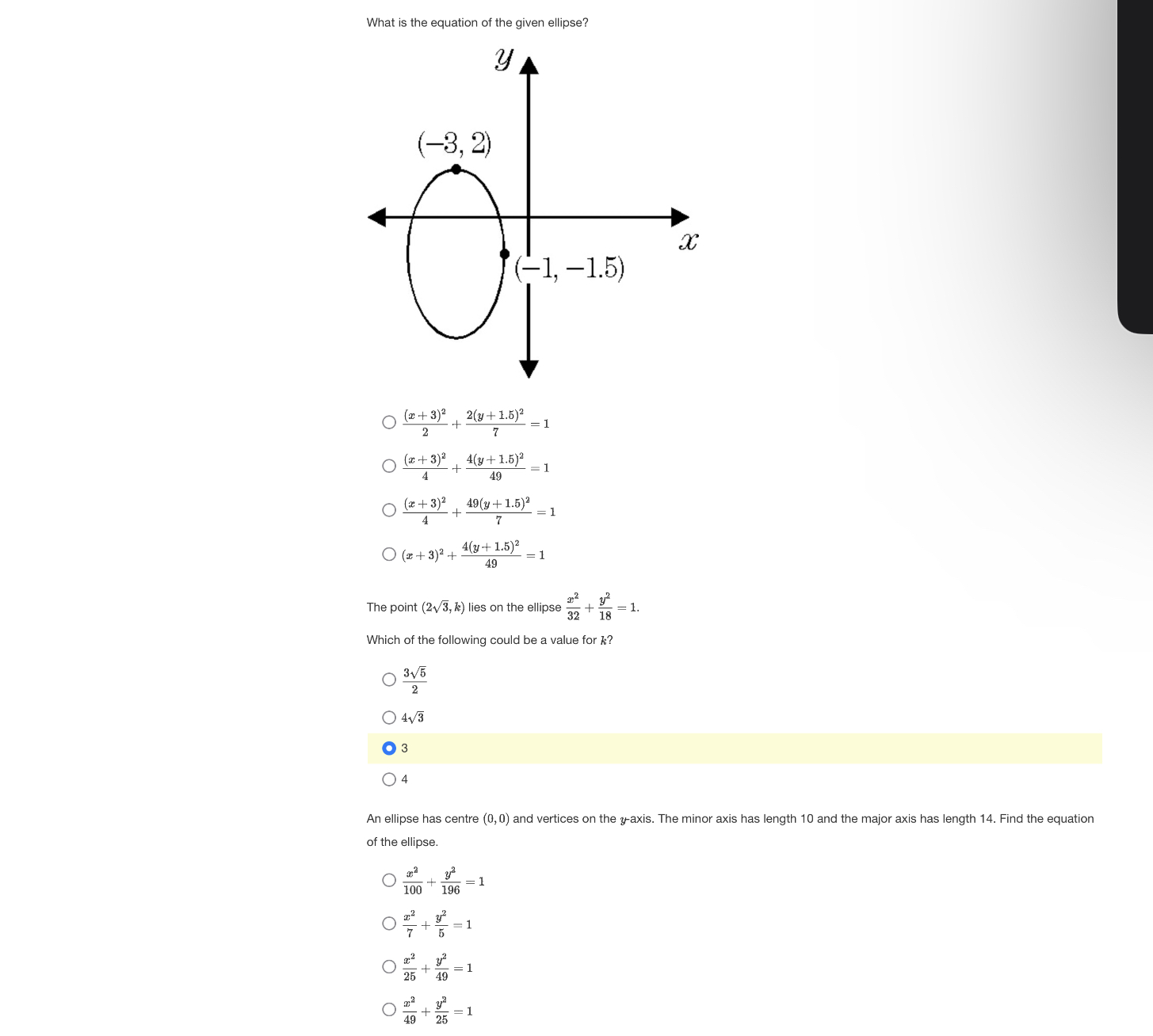 of the parbela shown below, given the focus at F{2, 5} and