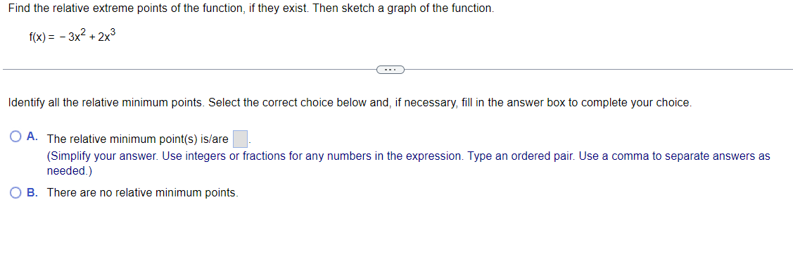relative minimum points. Use the derivative f'(x)= (x4)(x+ 1)(x+4) to determine the