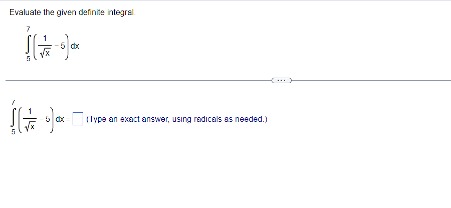 E (Type an exact answer; using radicals as needed.) 5 15