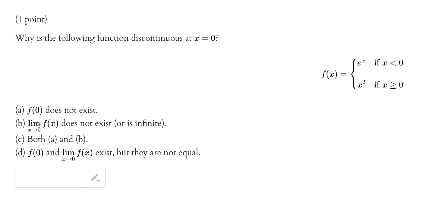 x = -1 the function is: ? Classification: ? V d. f(2)
