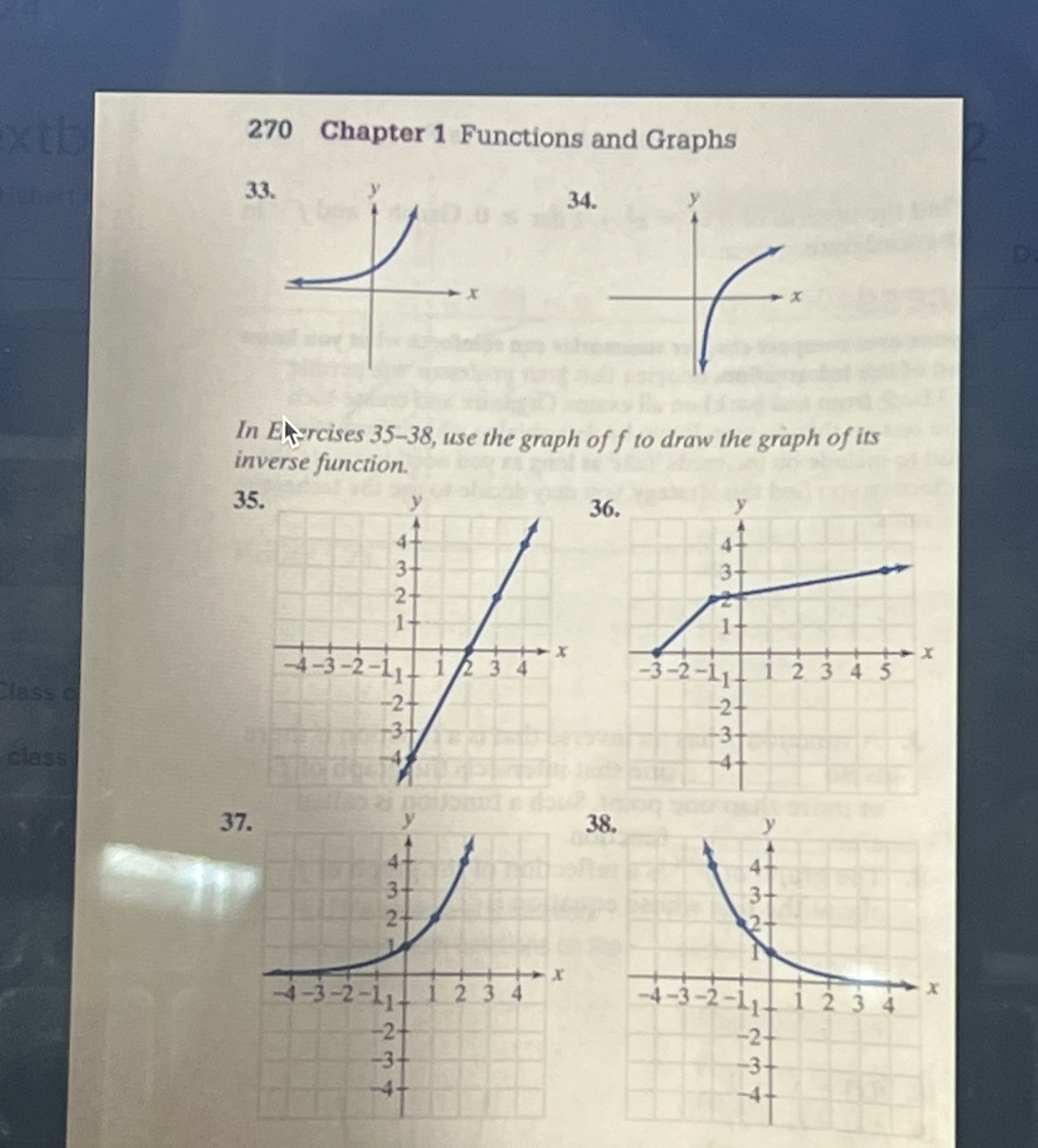 of its inverse function. 35. 36. N 4-3-2-1 1 2 3 -3-2-11
