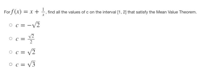 2] and why? 0 The Mean Value Theorem does not apply because
