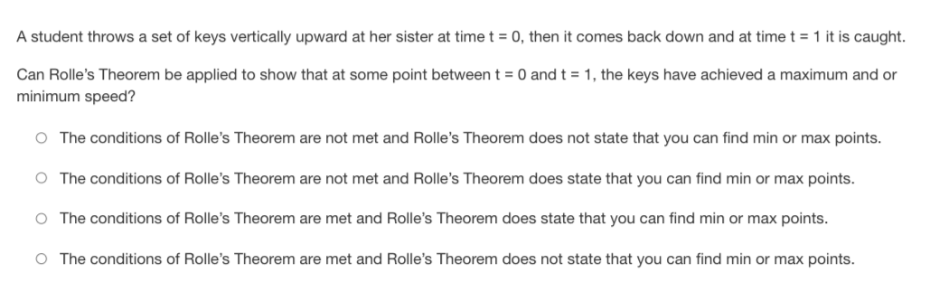 the closed interval [0, 2]. O The Mean Value Theorem does not