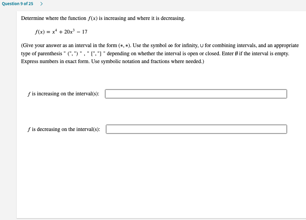 5 10 powered by desmos -5Question 8 of 25 > Determine the