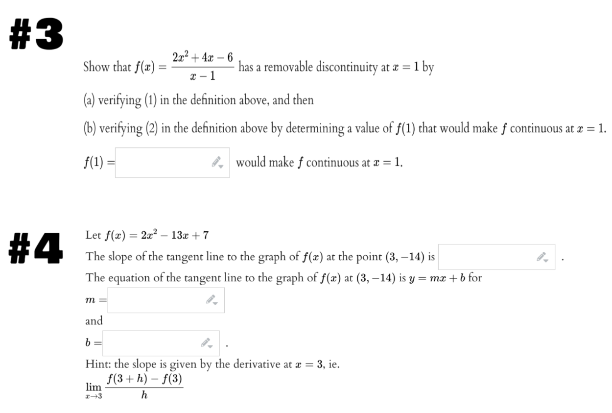 #3 Show that f(a) = 2x2+ 4x - 6 - has