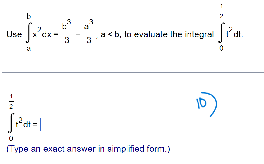Use the fact that x dx = - x dx. 2 2