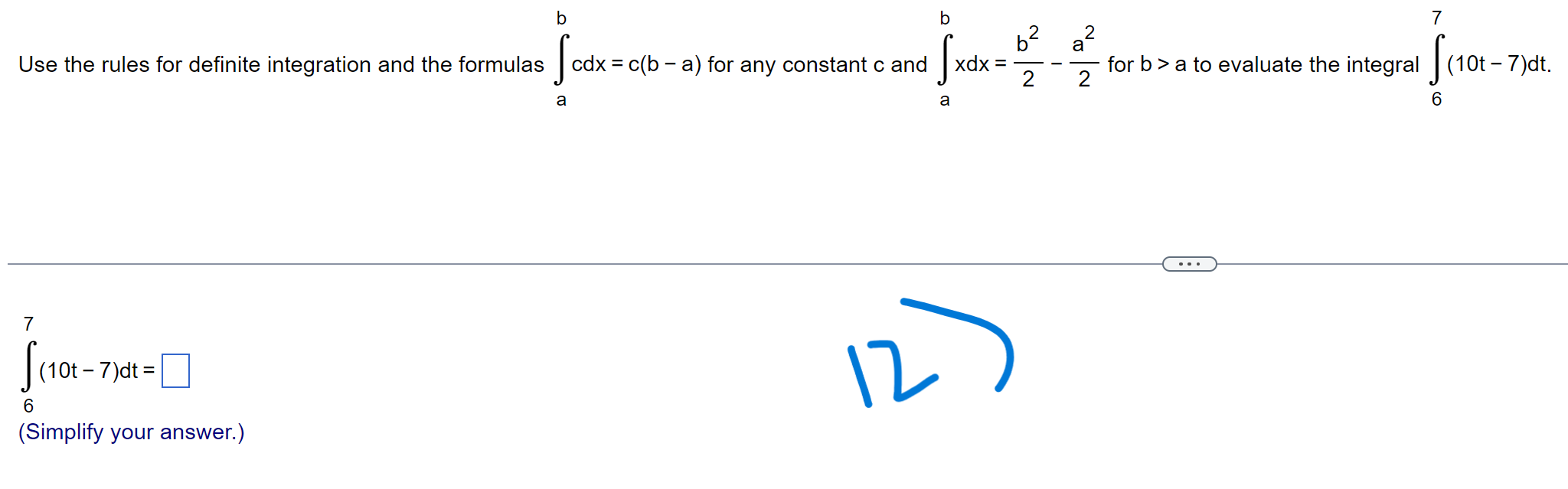 - 7 ) dt . a 6 (. . . ( 10t