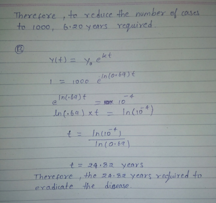 for the way diseases die out when properly treated assumes that the