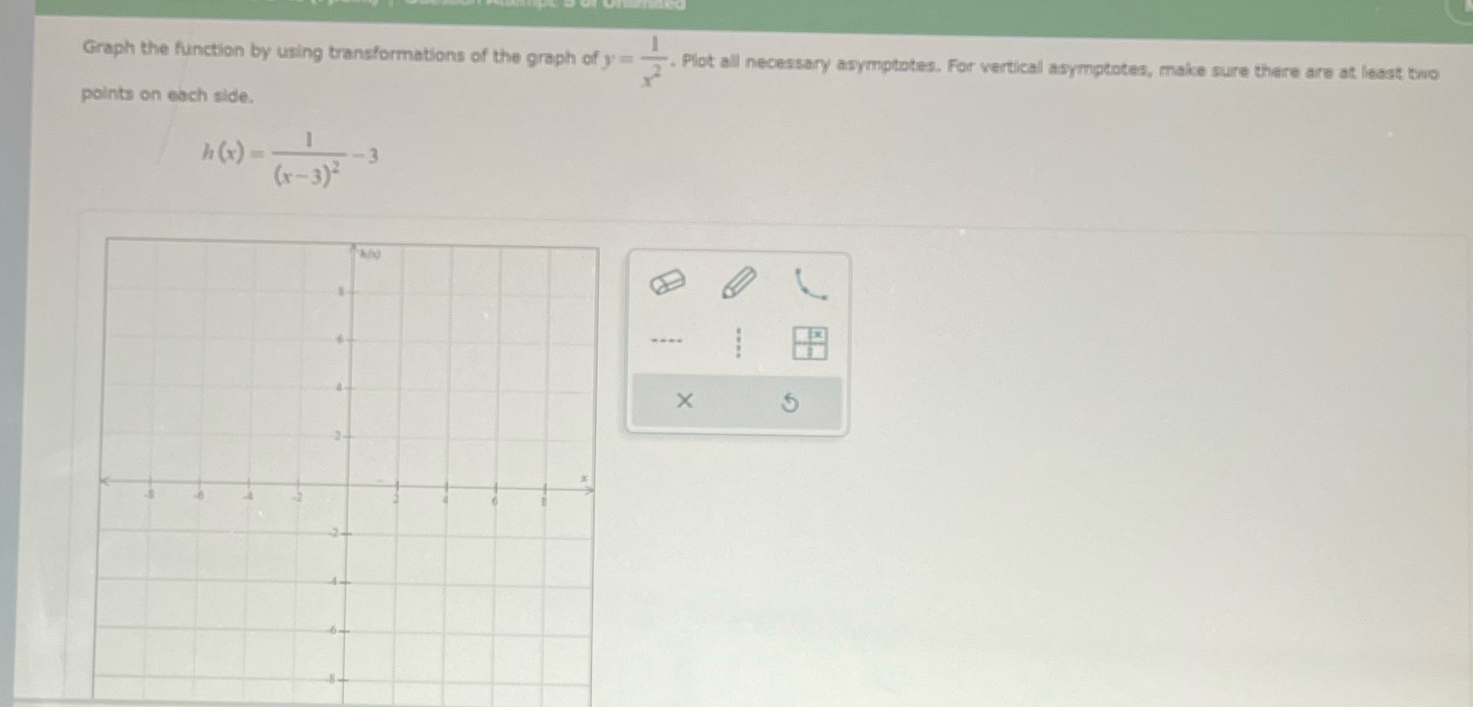  Graph the function by using transformations of the graph of y