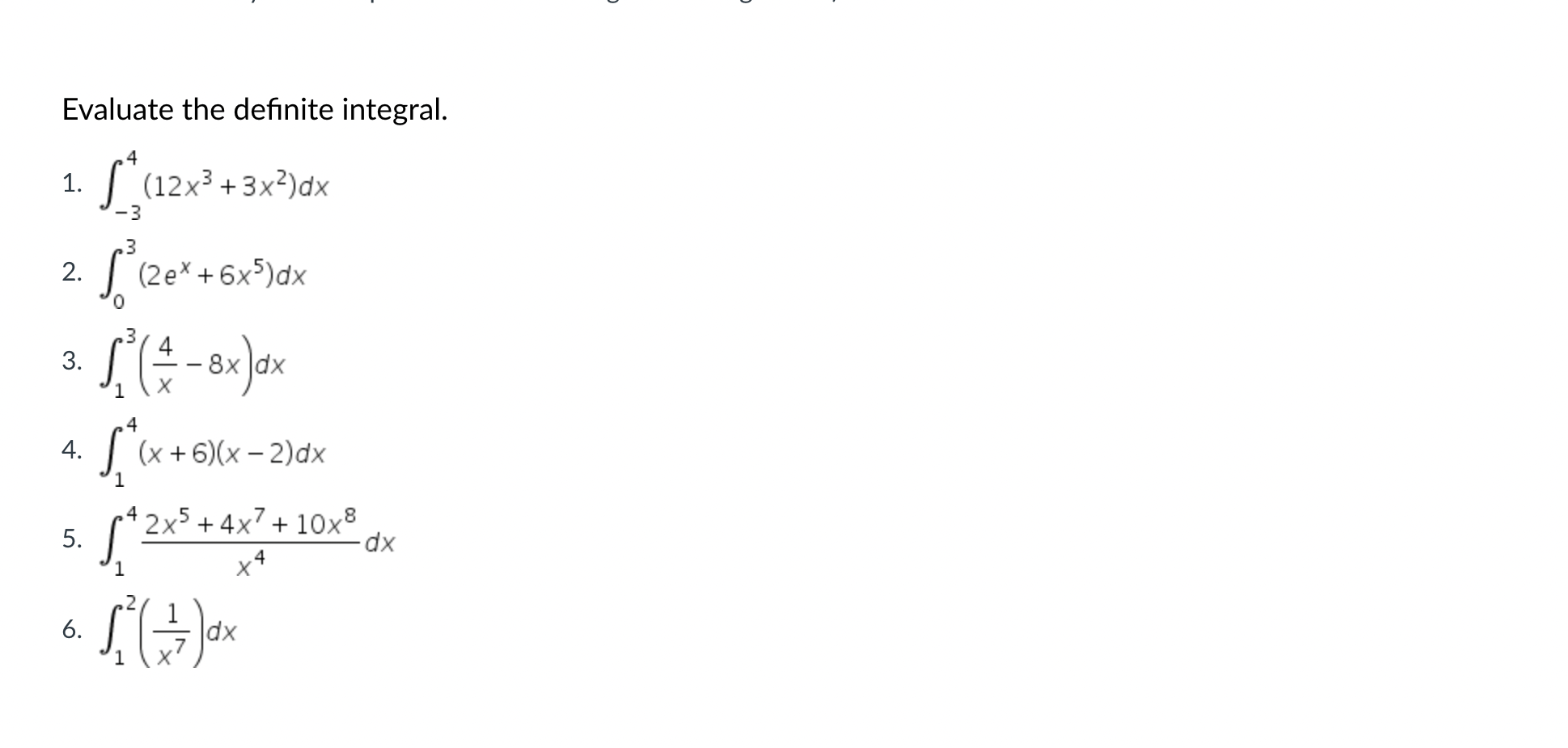 \fQuestion 1 7 pts Evaluate the definite integral. ". (2+ 2x