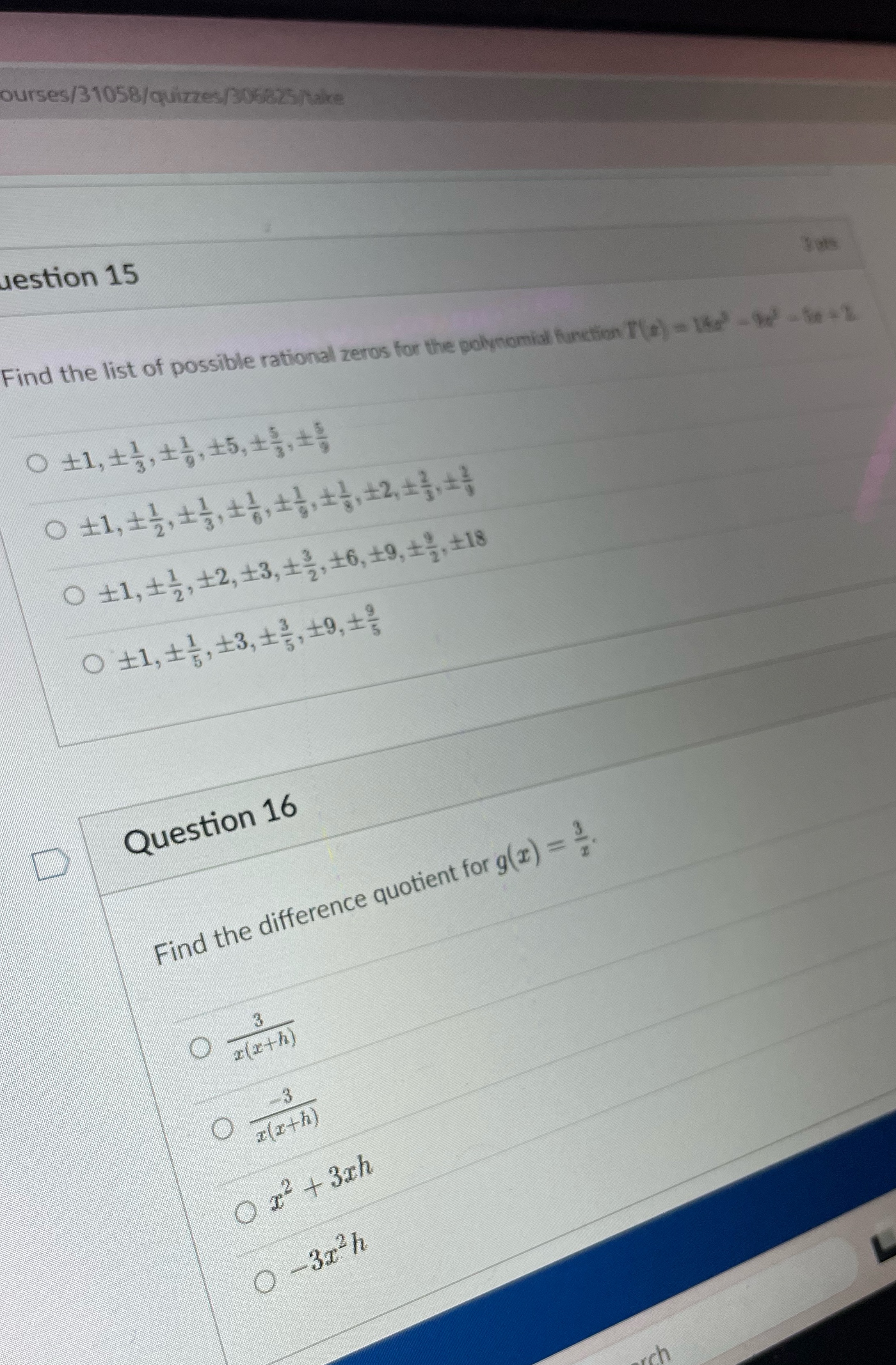  Both problems please purses/31058/quizzes/306825 /taire uestion 15 Find the list of