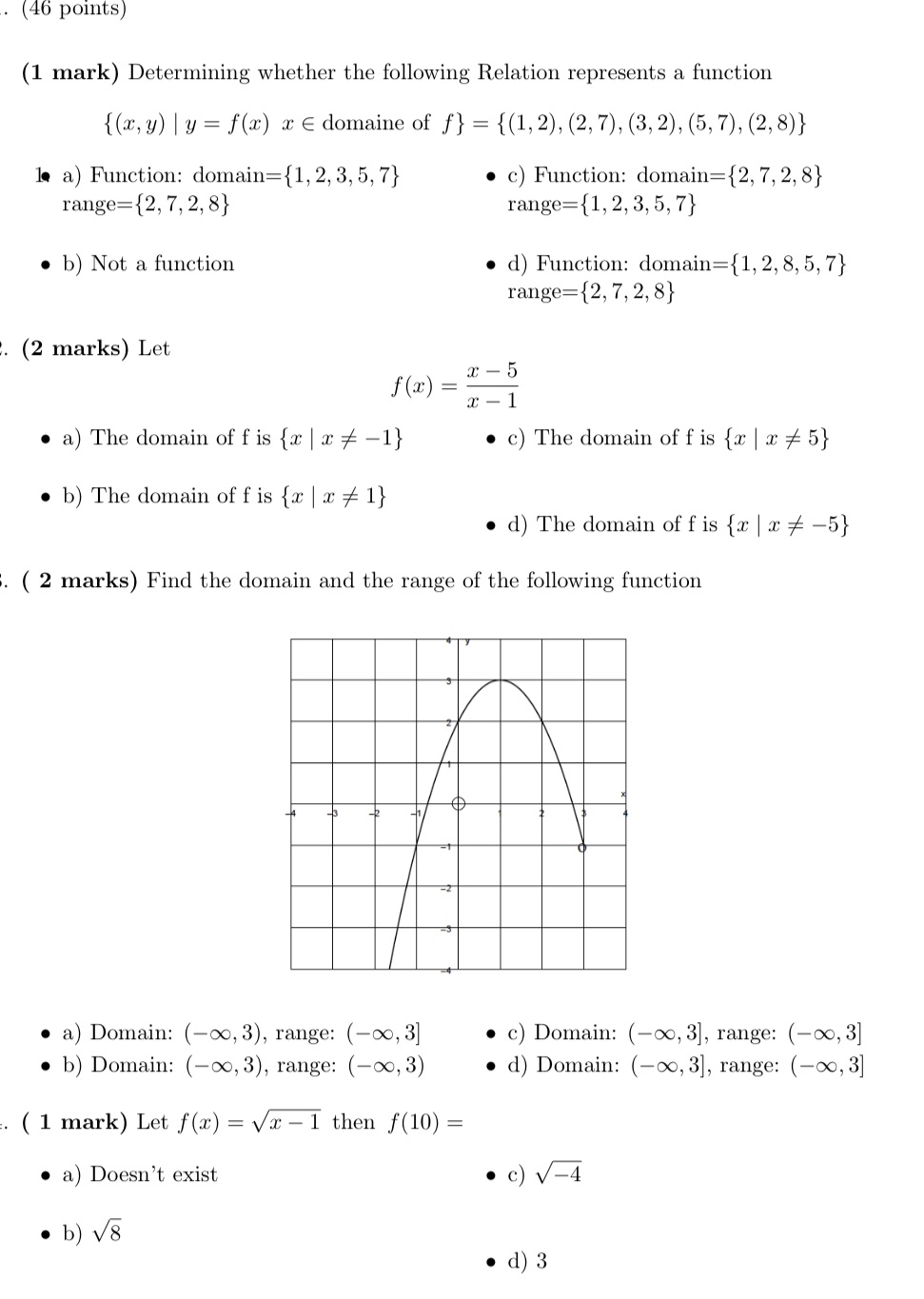 function {(x, y) ly = f(x) x E domaine of f }