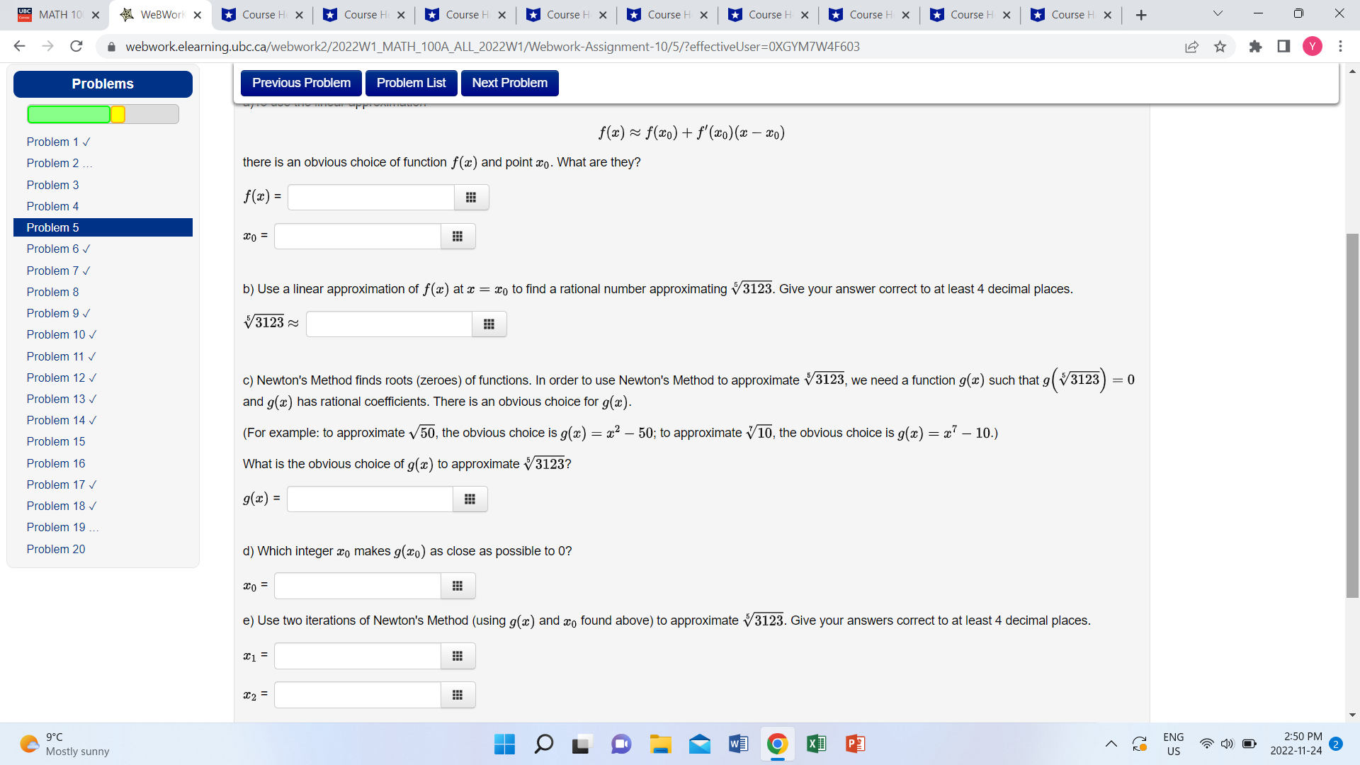 C a webwork.elearning.ubc.ca/webwork2/2022W1_MATH_100A_ALL_2022W1/Webwork-Assignment-10/5/?effectiveUser=OXGYM7W4F603 Homework Seis Webwork-Assignment-10 Previous Problem Problem List Next Problem