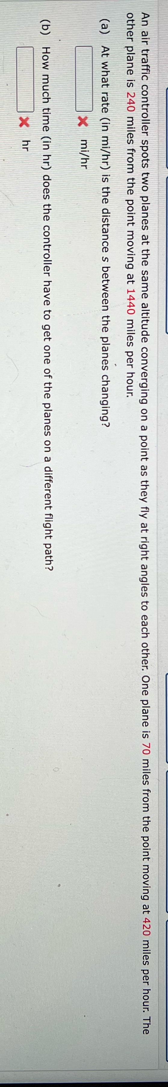 converging on a point as they fly at right angles to each