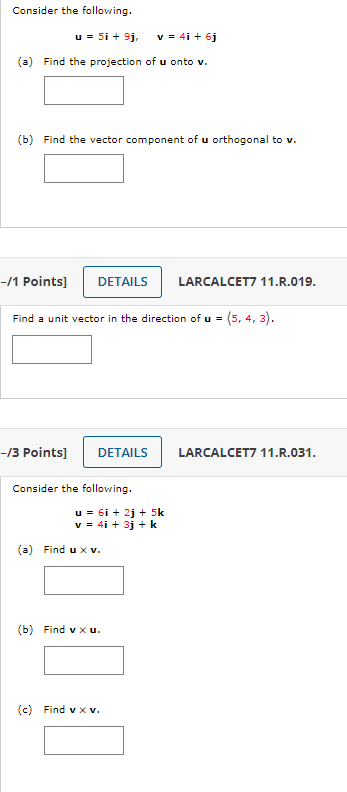-1), Q = (6, -1), R = (4, 4) (=) Write u