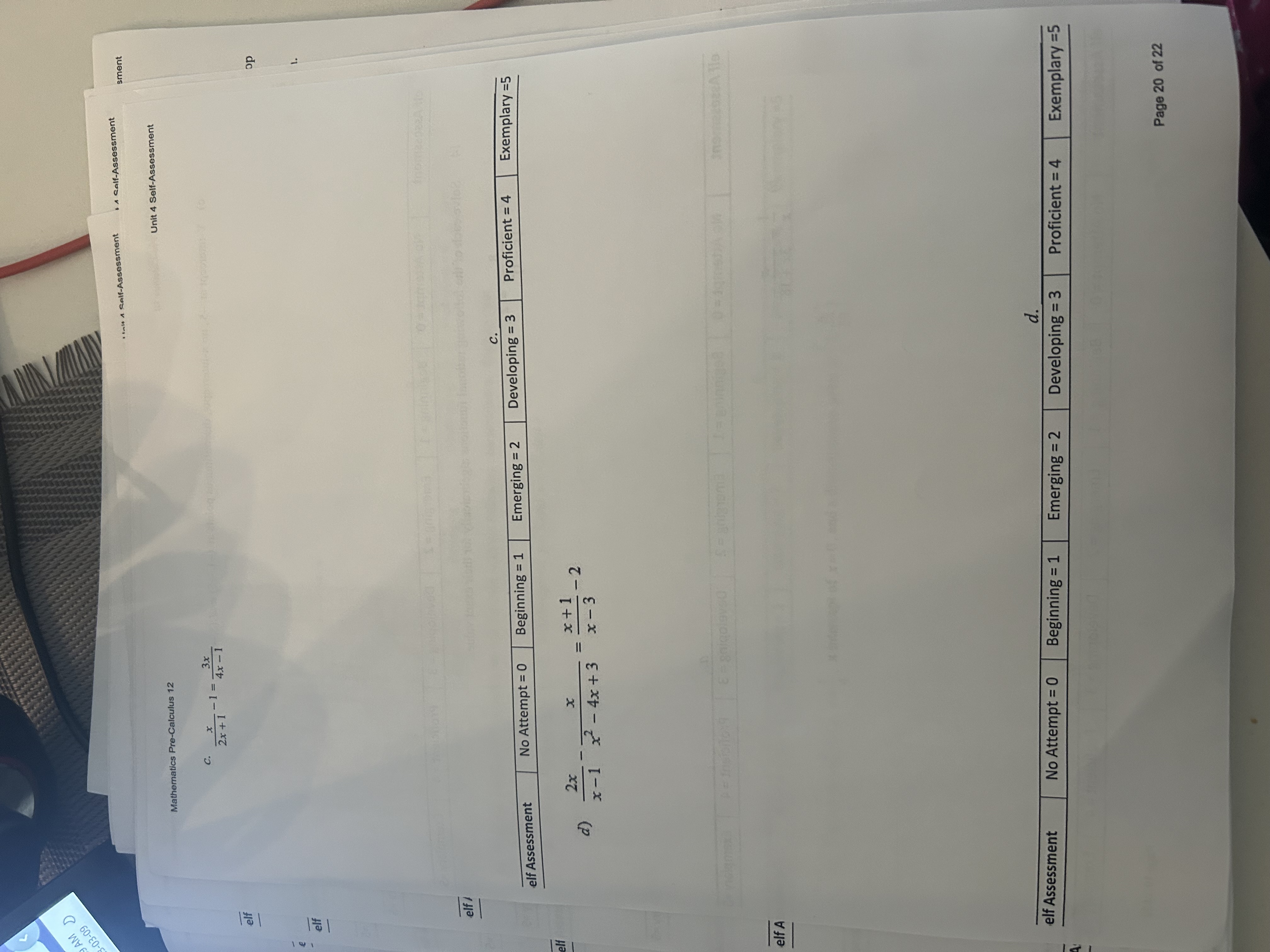 points at (-1, -5) and (3,-5) C. Exemplary =5 elf Assessment No