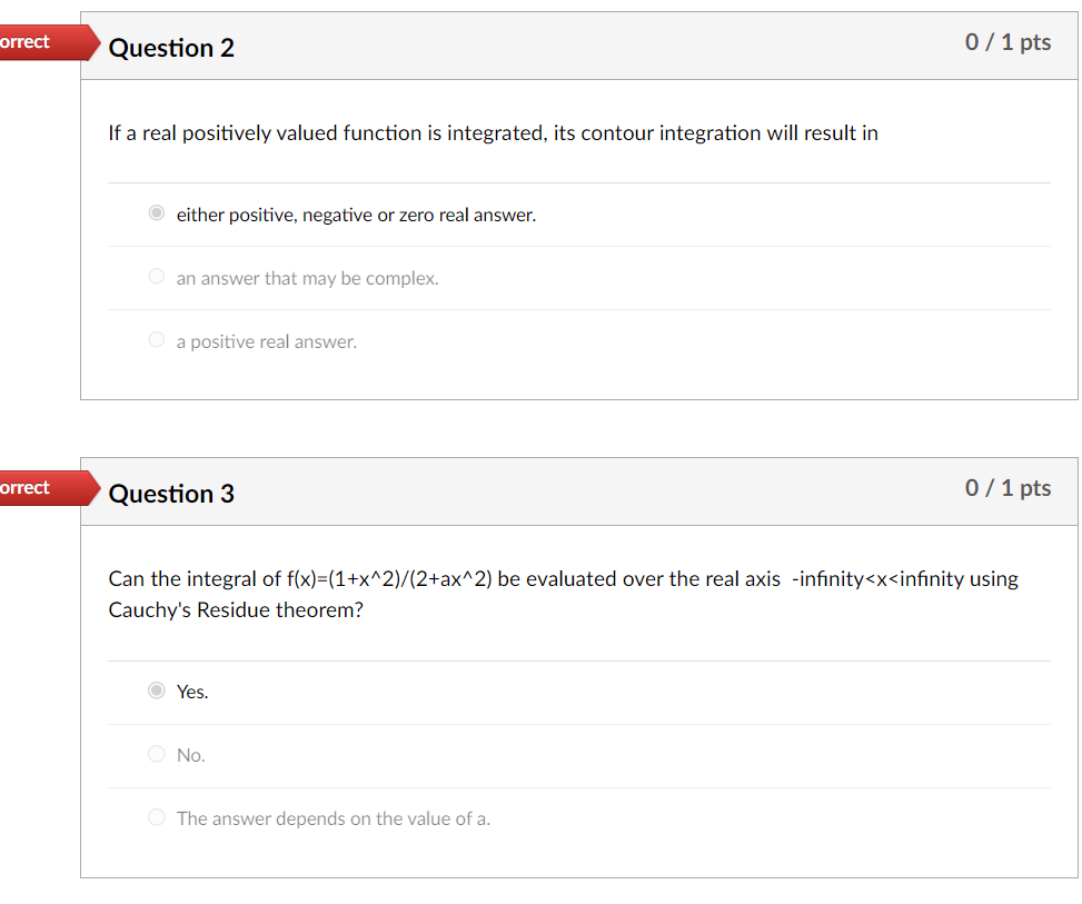 complex. a positive real answer. Question 3 0" 1 Pts Can the