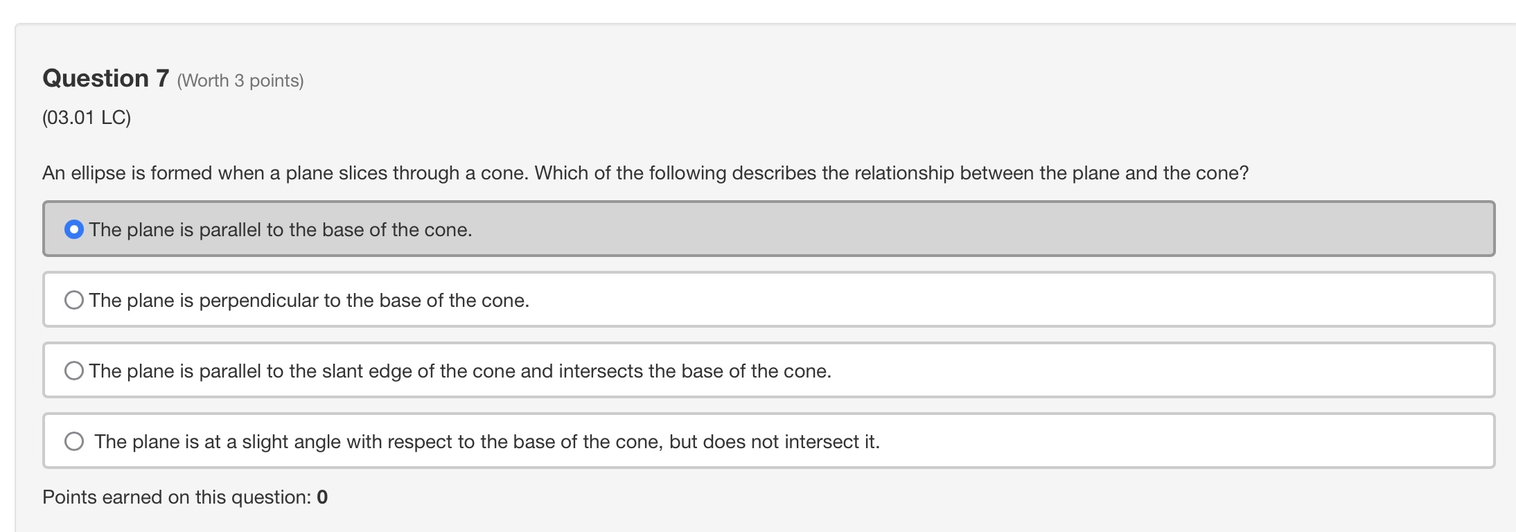  Please answer Question 7 (Worth 3 points) (03.01 LC) An ellipse