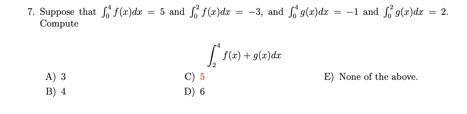 f(x) = (2 - (x|) on [-2,2]? A) -4 C 4 E)