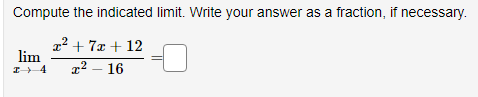 8 I +7 Apply the properties of limits to solve the following