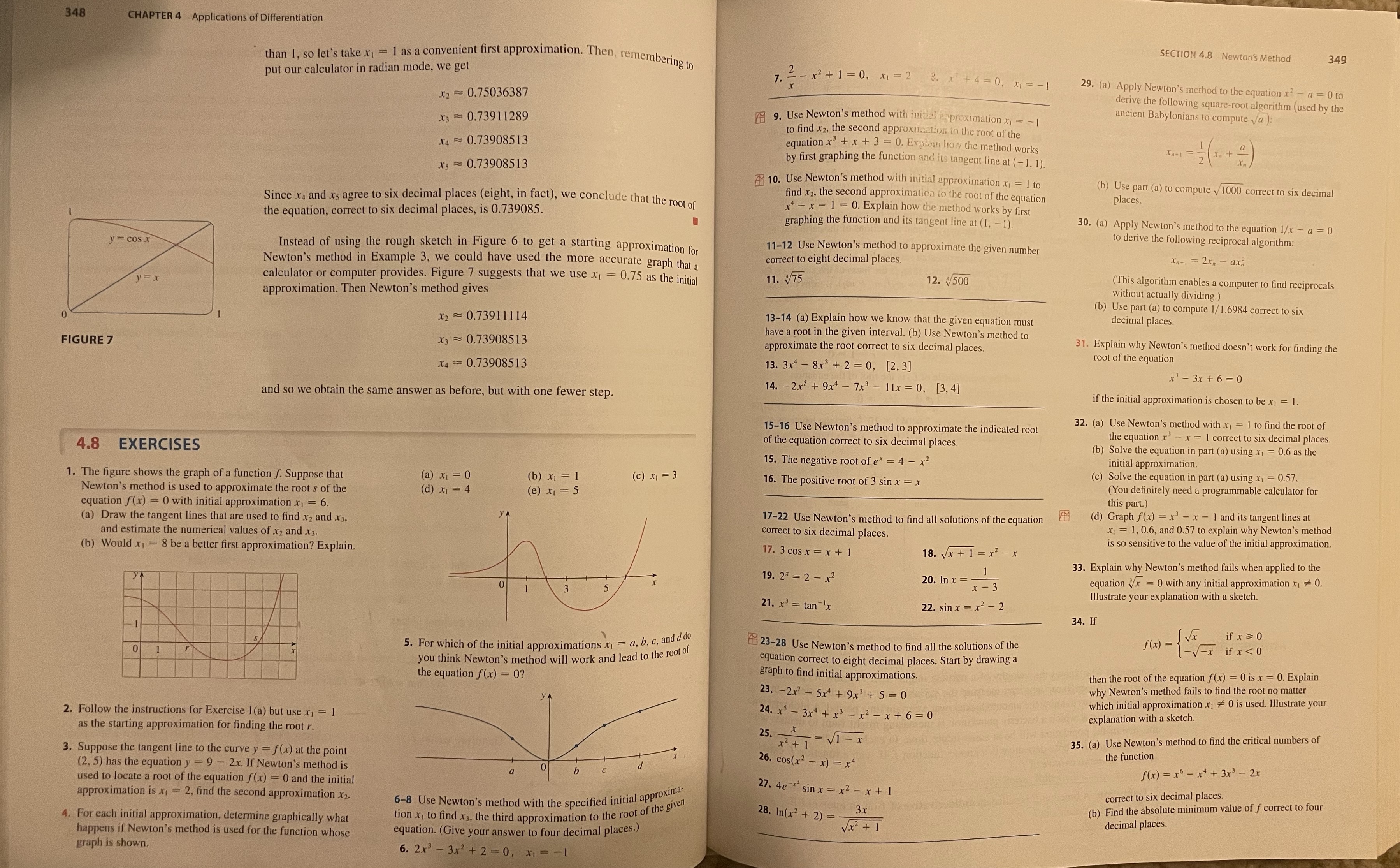 348 CHAPTER 4 Applications of Differentiation than 1, so let's take x1