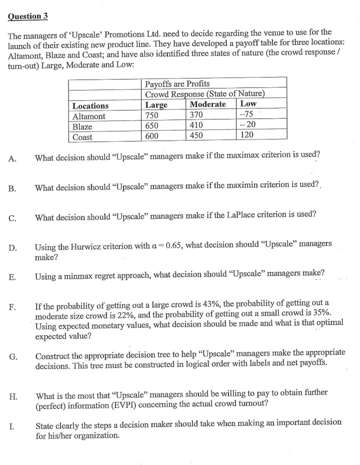 This is a operations research question. Please take your time when