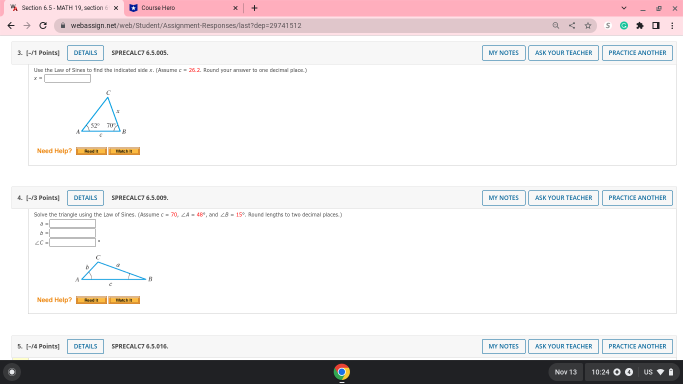  A Section 6.5 - MATH 19, section 6 X Course Hero