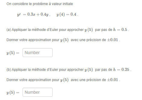  *Picture below*We consider the initial value problem(a) Apply Euler's method to