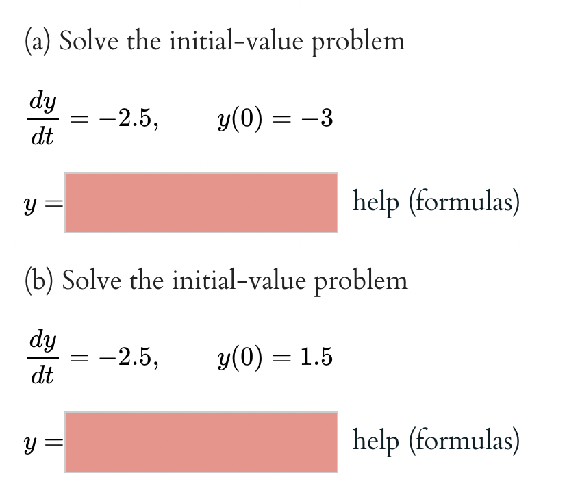 i, help (numbers) Find the particular solution to the differential equation 3/