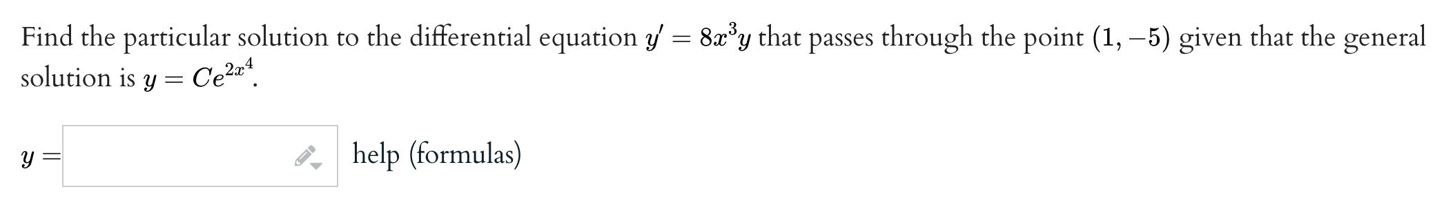 general . . 4 solution is y = Ce\" . y =