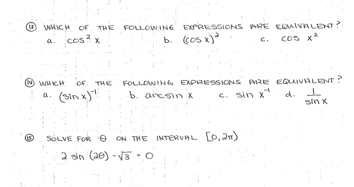 + Inx - In2 = 3 12) Uh 5 = X13 WHICH