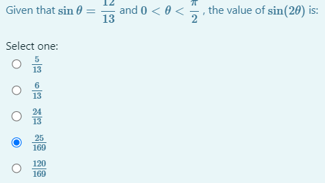  12 71 Given that sin 0 = and 0 0 -