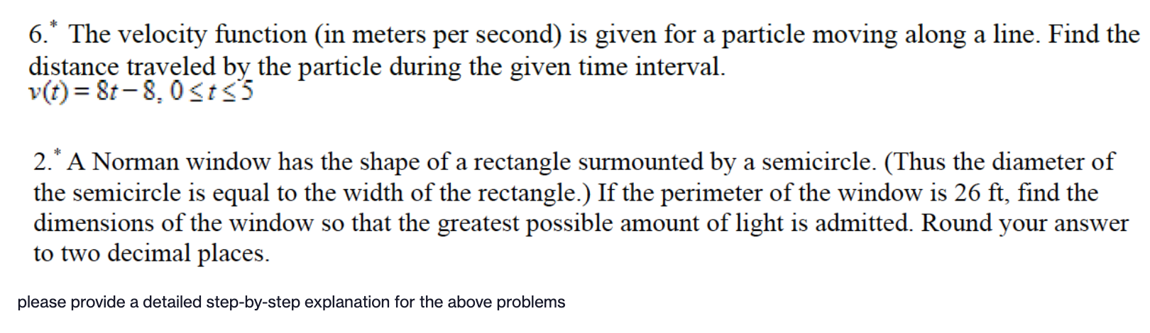 a particle moving along a line. Find the distance traveled by the