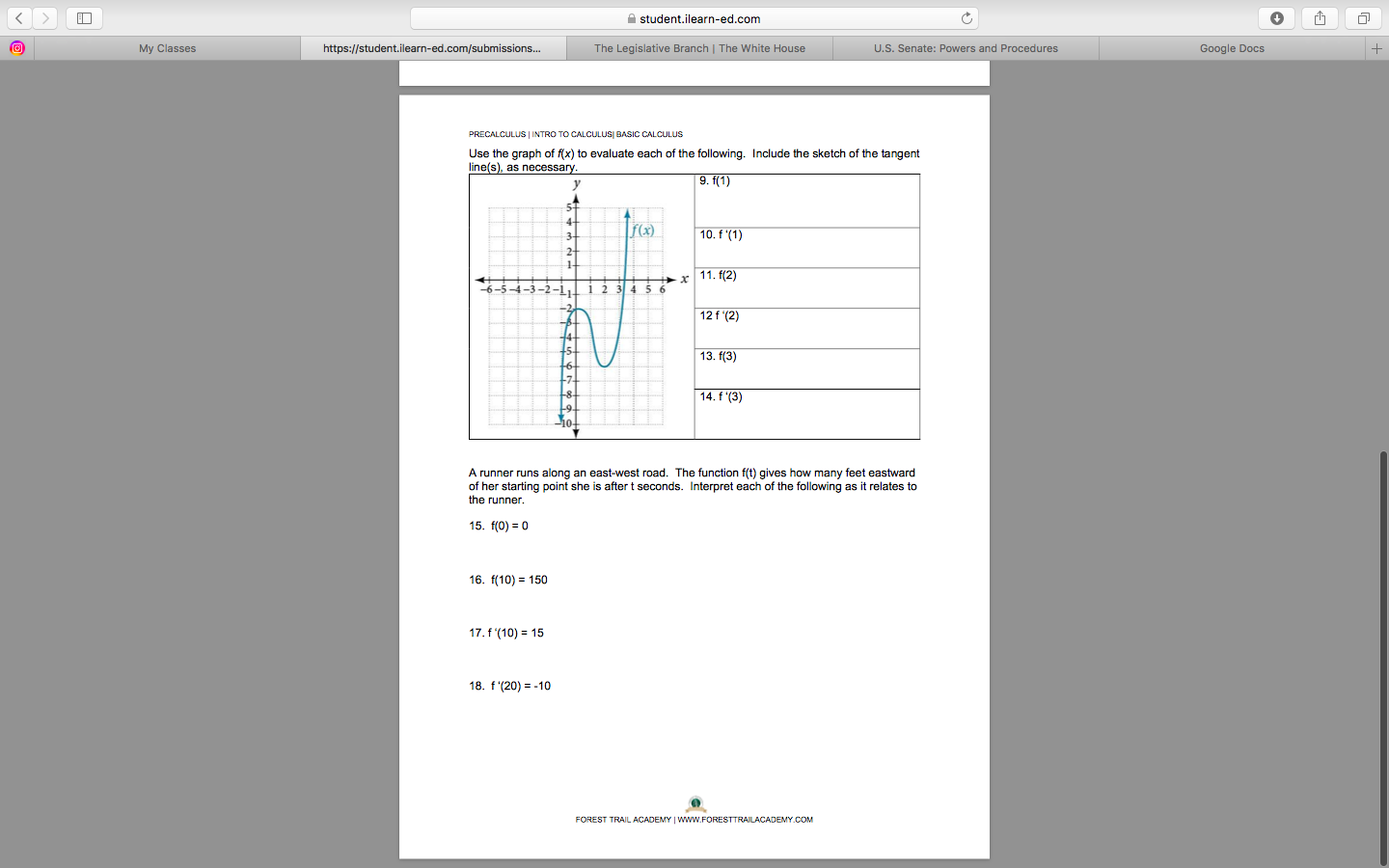 U.S. Senate: Powers and Procedures Google Docs + PRECALCULUS | INTRO TO