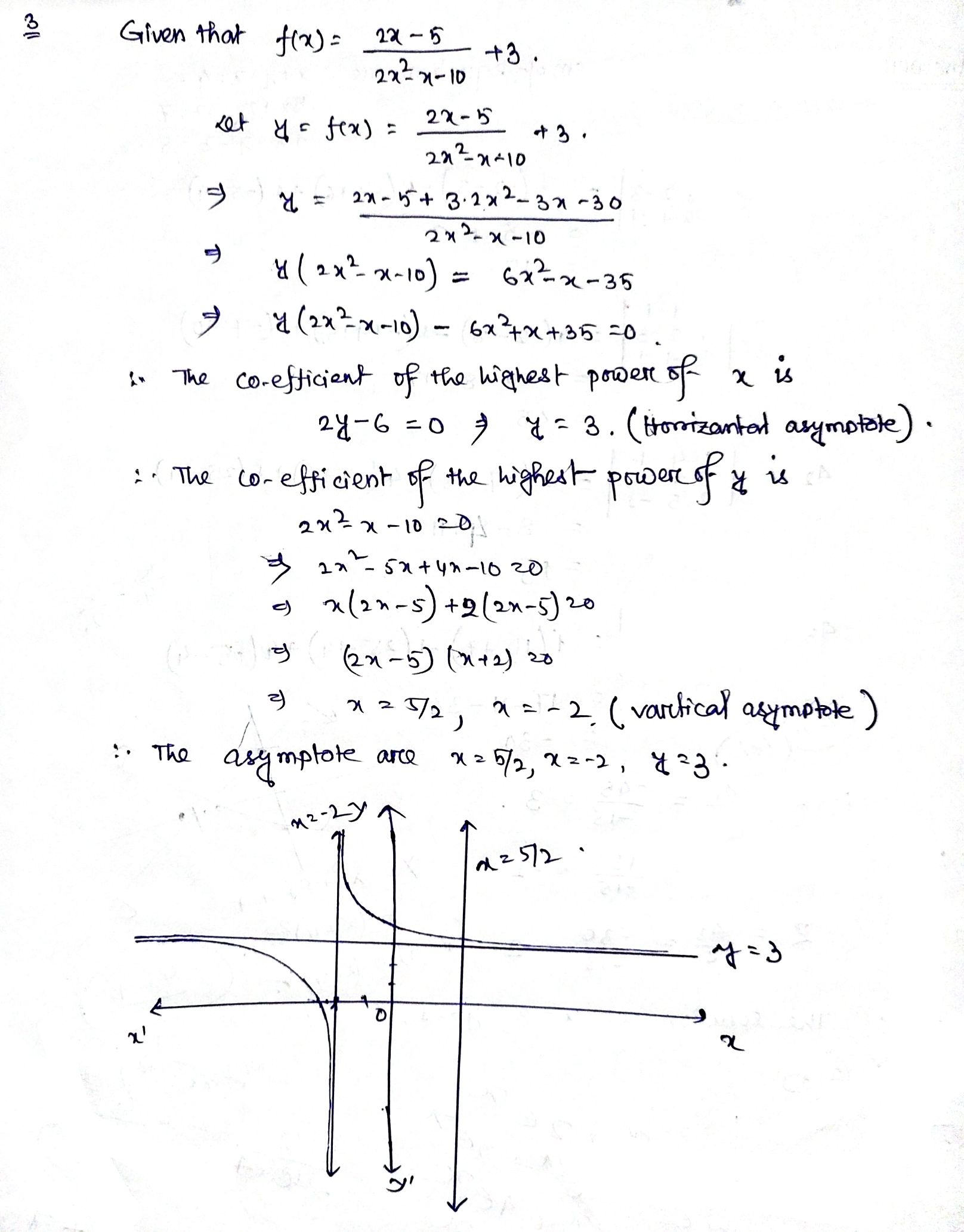 Thank you. 1. Solve the equation algebraically. Check for extraneous solutions. In(-3x)