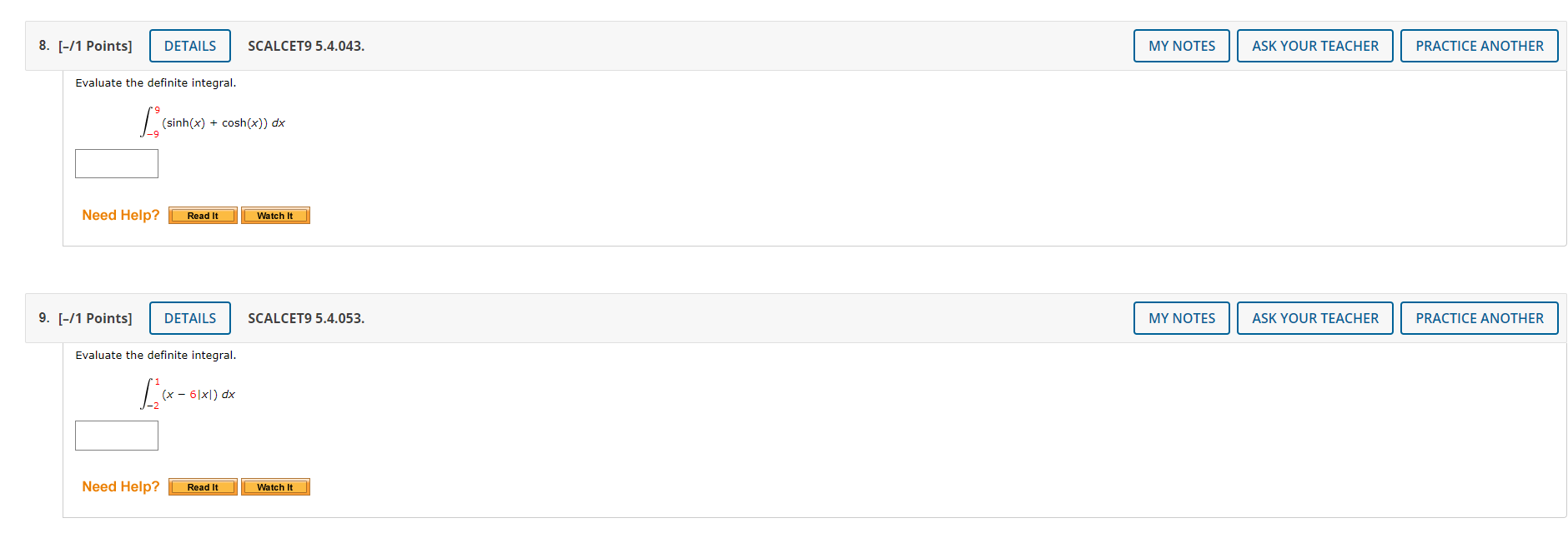 DETAILS SCALCET9 5.4.033.EP. MY NOTES ASK YOUR TEACHER PRACTICE ANOTHER Find the