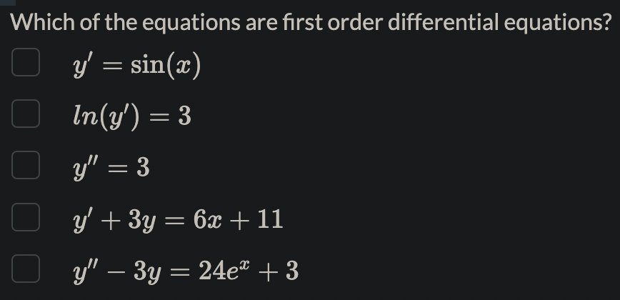 + Sa f(t) dt\fSolvetheinitialvalue problem 3% = y,y(0) = 5. Ans: yoekx,where