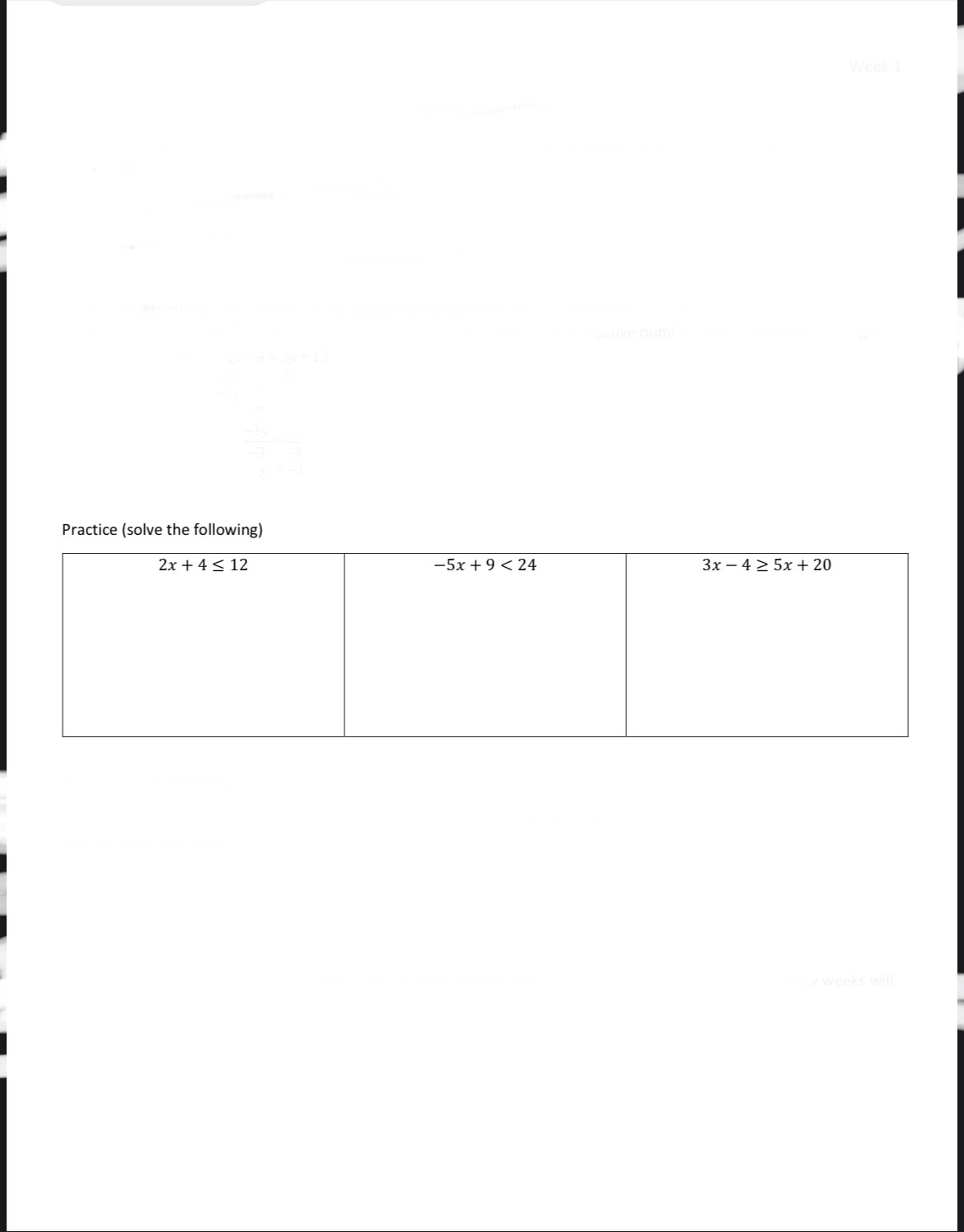 \fWeek 1 Factoring and Solving Quadratics Practice (factor or solve the