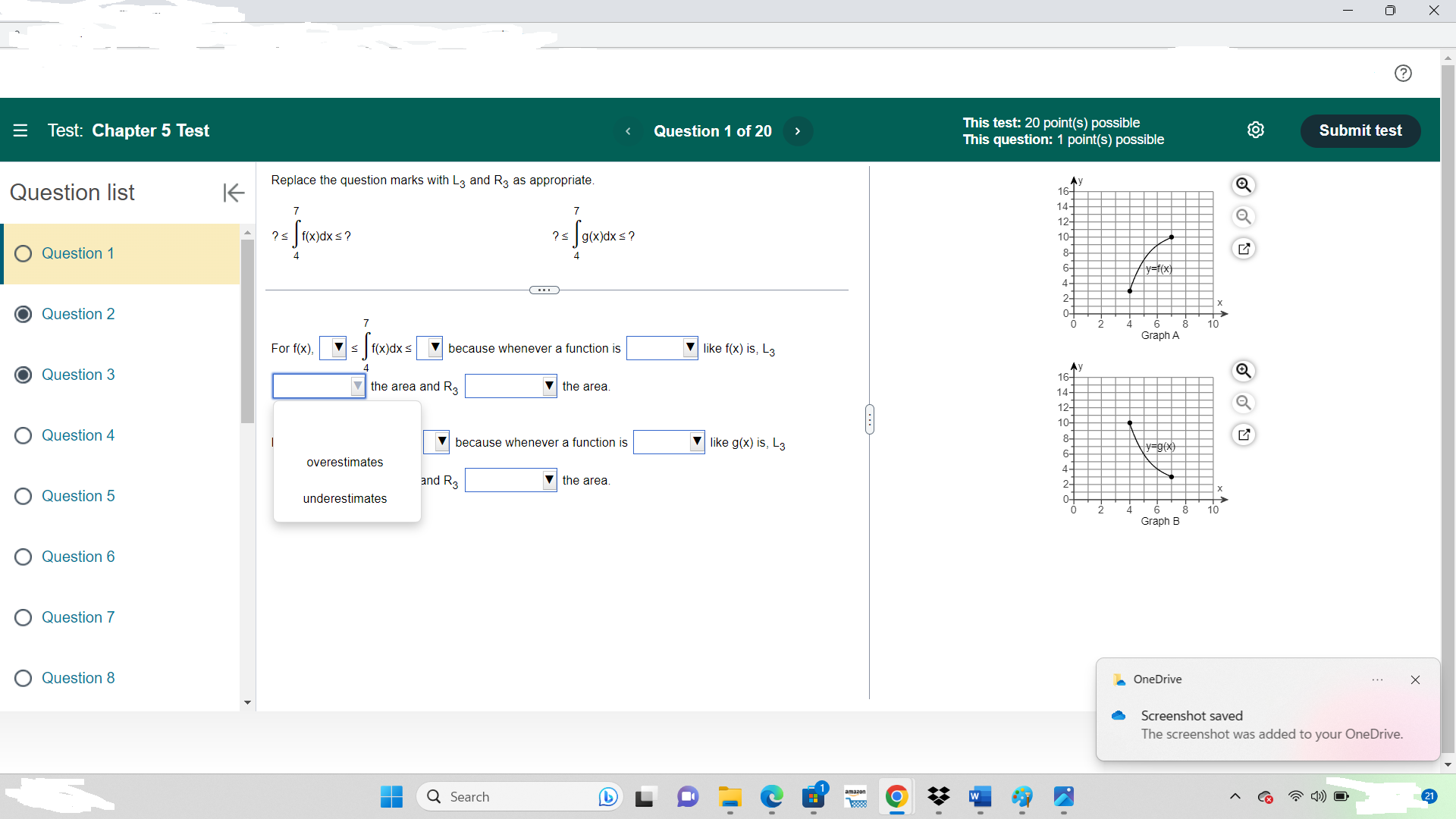 ? 25 / 9 ( x )d*s ? 10 O Question 1