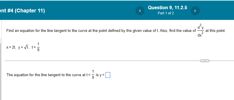 parametric equations. O A. (x - y) = 4 OB. 4 =1