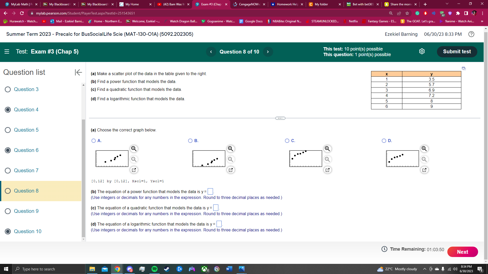 P Mylab Math | Pc X Bb My Blackboard ( X