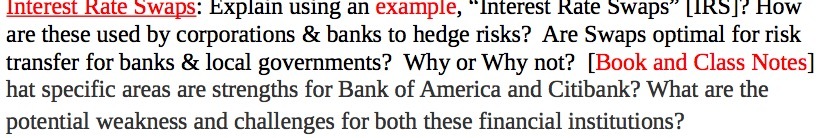  Interest Rate Swaps : Explain using an example , " Interest