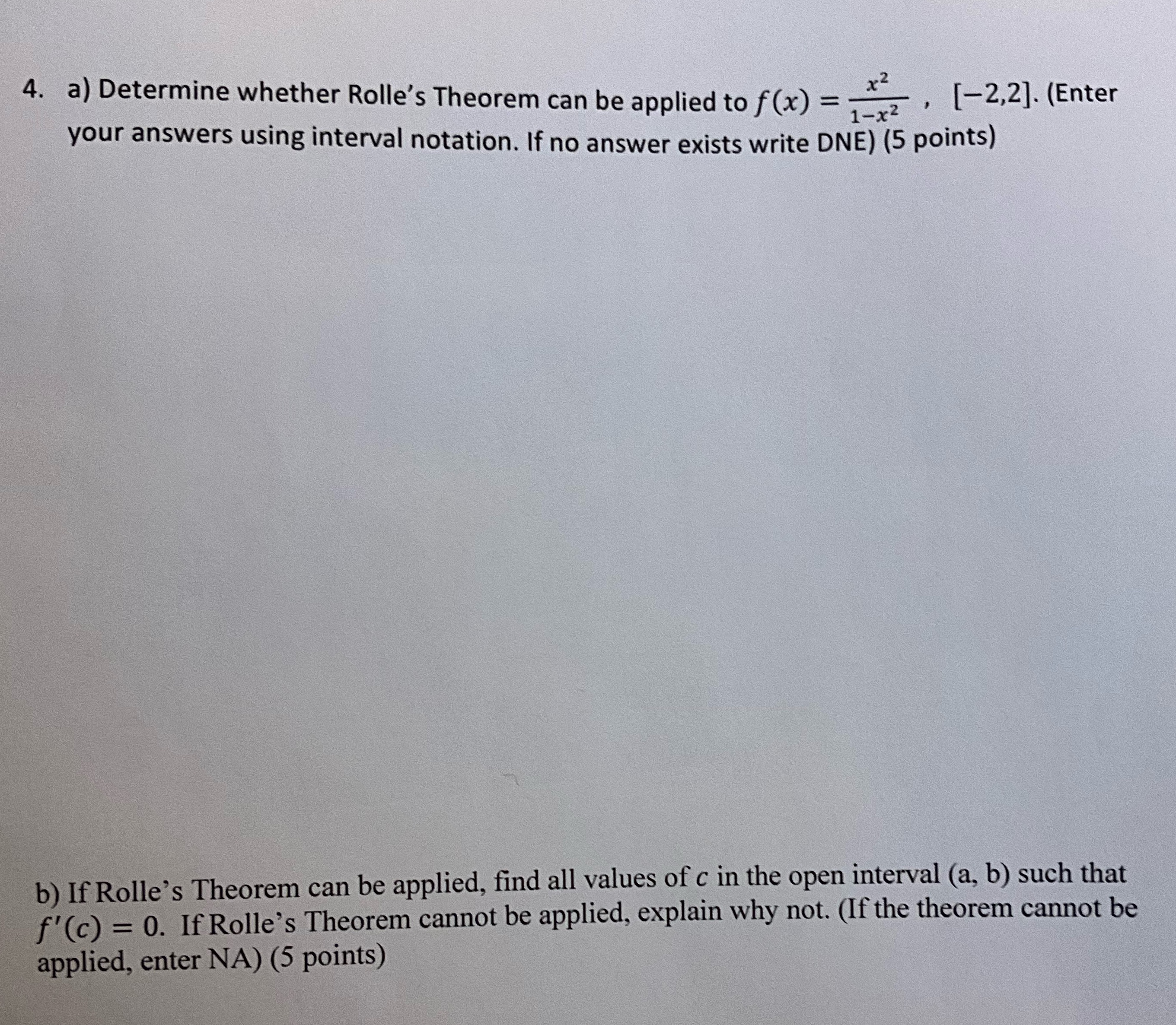 (x) = 1-x2 . [-2,2]. (Enter your answers using interval notation. If