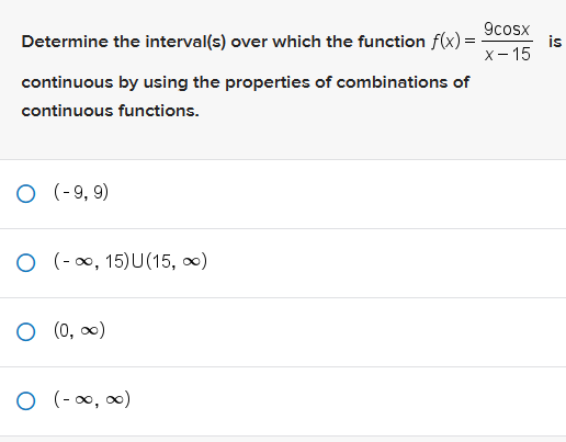 = + 29cosx Determine the interval(s) over which the function f(x) =