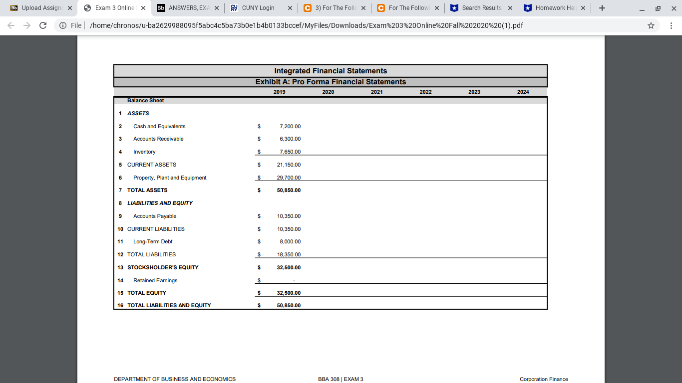the Production volume table based on your student ID number as per