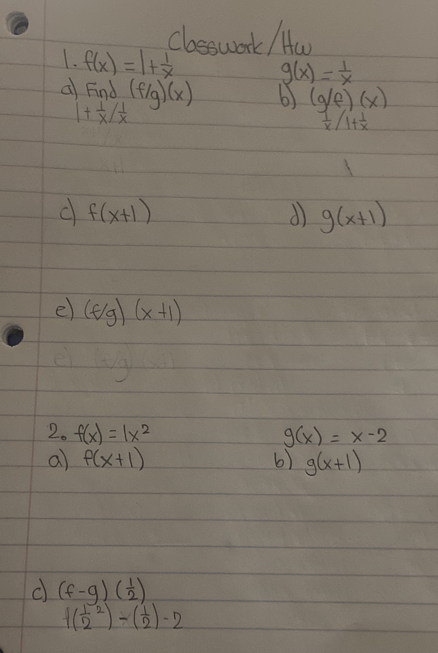 Classwork / Hw 1. f (x ) = Ity 9 (x