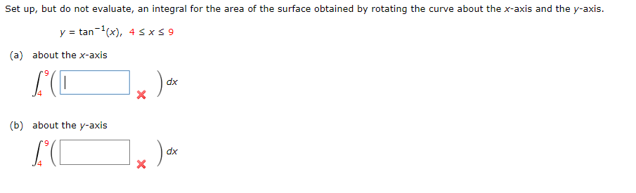 Set up, but do not evaluate, an integral for the area
