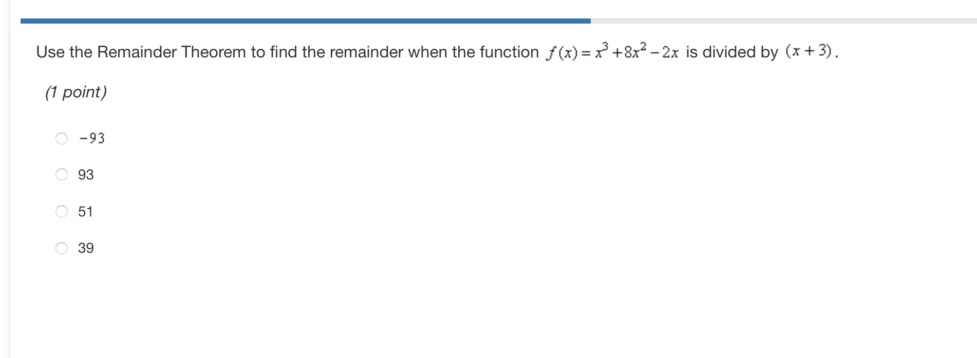 real zeroes of the function f(x) = 3xj +102:2 +4x 8. (1